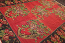 8'4" x 11' Hand Woven Wool Antique Turkish Kilim Flatweave Area Rug Red