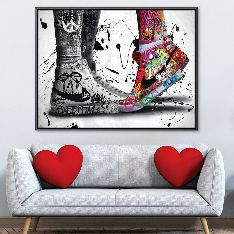 Sneaker Graffiti Love Canvas