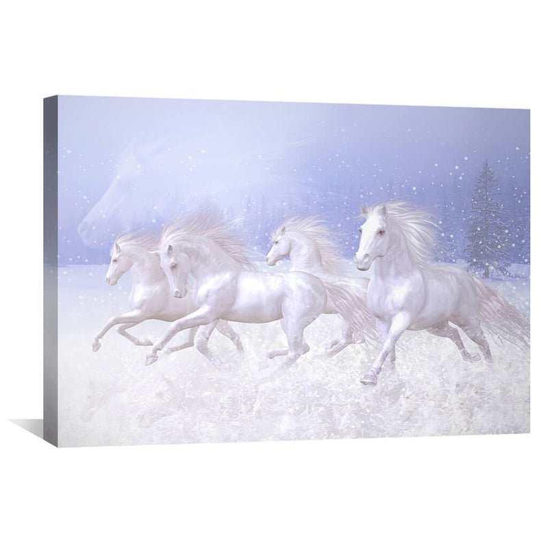 Snow Horses Canvas