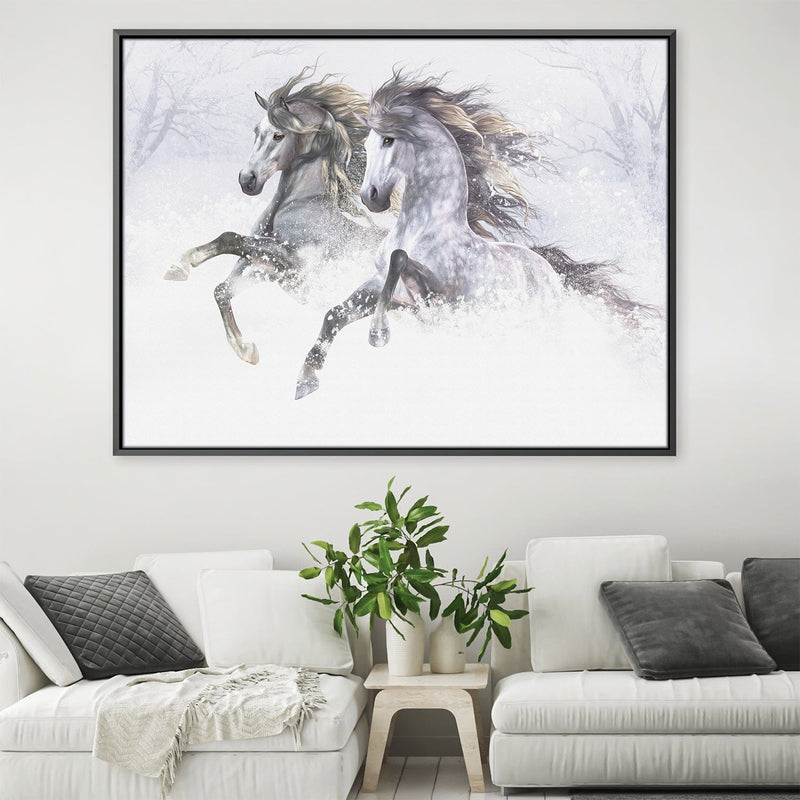 Snow Horses II Canvas