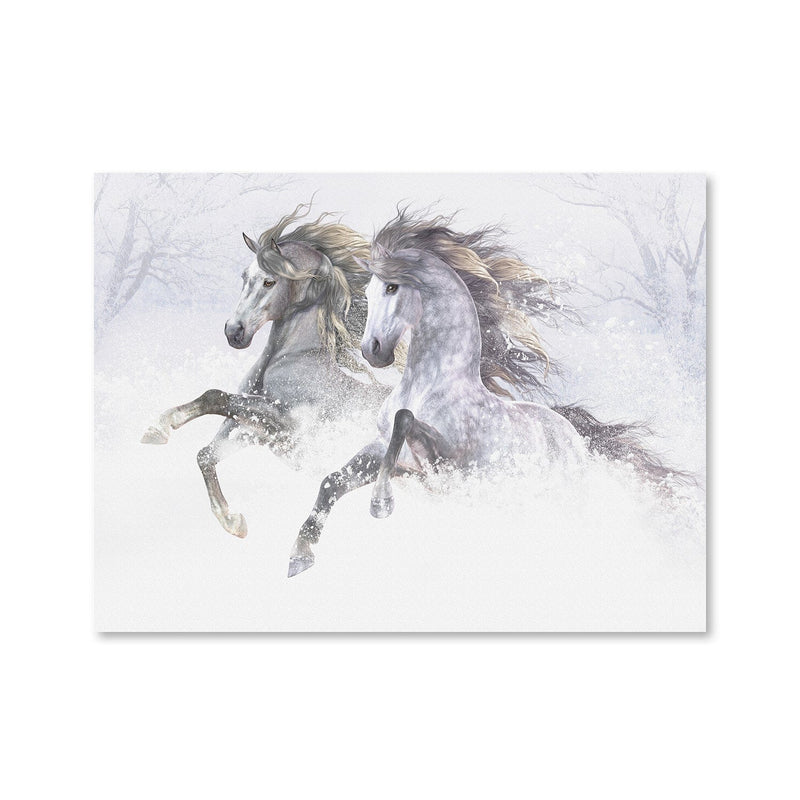 Snow Horses II Canvas