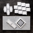 Snow White, Allure Multi Finish Cascade Marble Mosaics 9 9/16x9 5/8