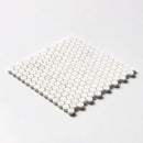 Snow White, Bianco Dolomiti Honed Penny Round Marble Mosaics 11 1/4x11 3/4