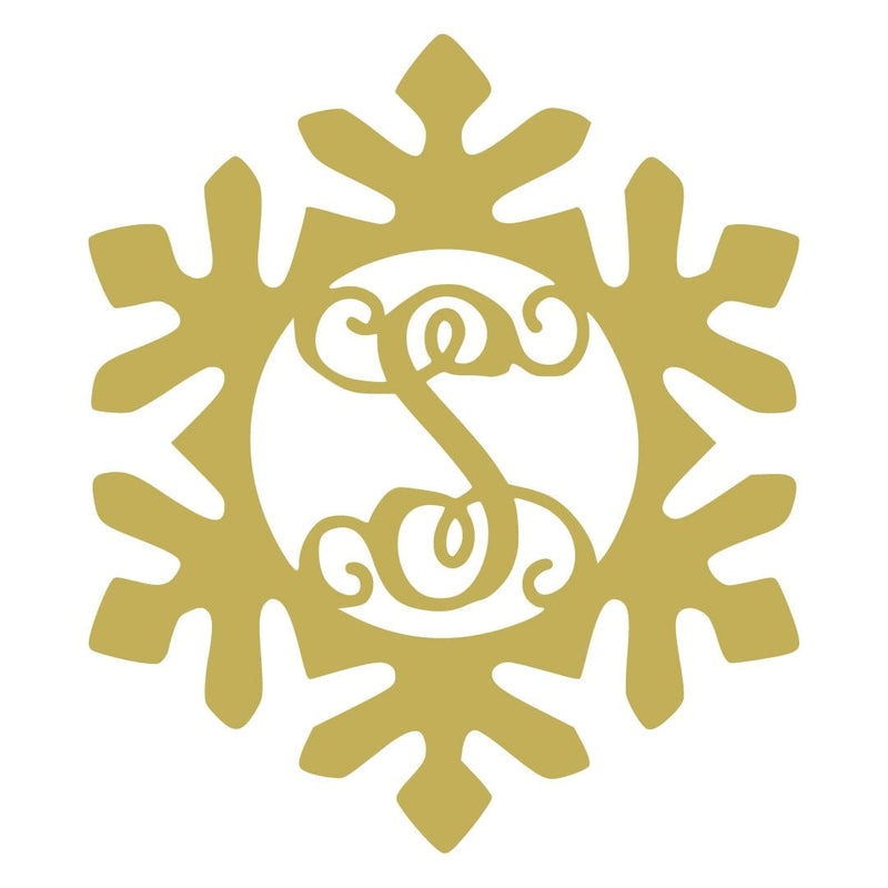 Snow Flake Swirl Monogram