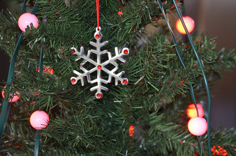 Snowflake Christmas Tree Ornament Decorations Set of 4, photo 5 of 5