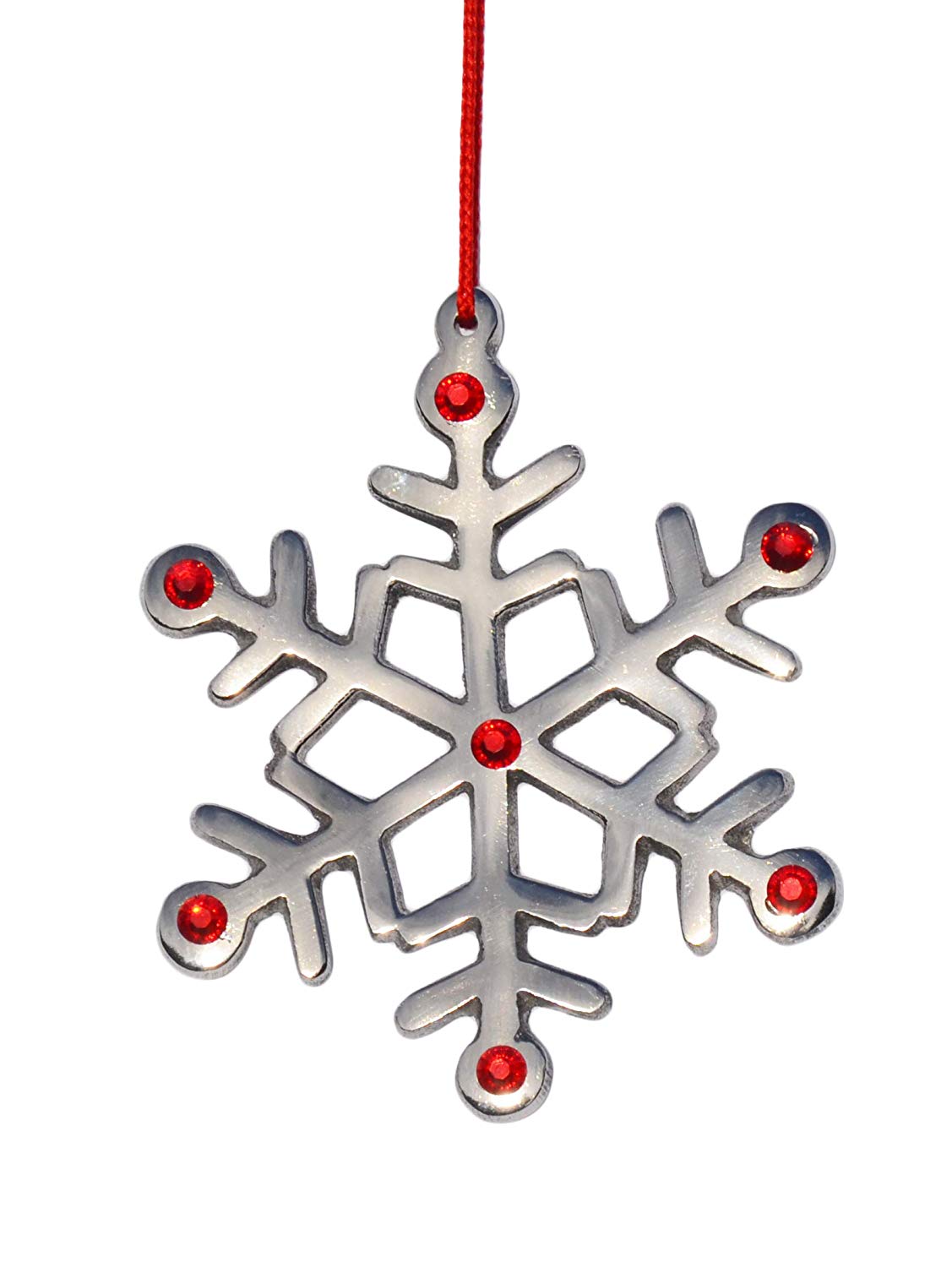 Snowflake Christmas Tree Ornament Decorations Set of 4, photo 2 of 5