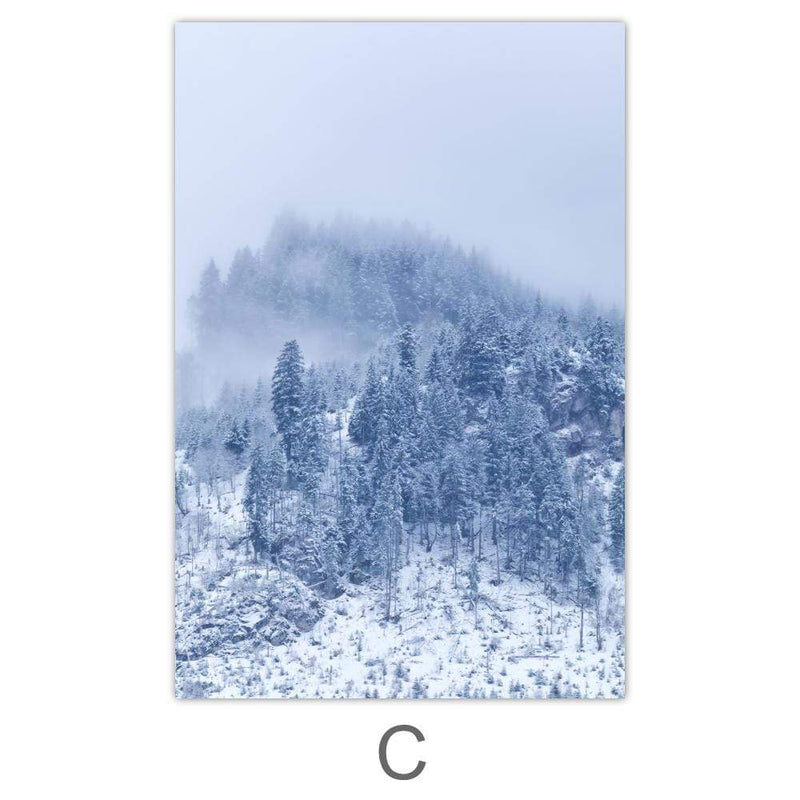 Snowy Mountain Canvas