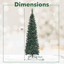 Snowy Artificial Pencil Christmas Tree with Pine Cones by LJGDeals