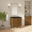 James Martin Laurent 30" Dual Mount Single Bathroom Vanity, Honey Oak