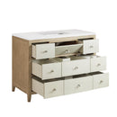 James Martin Celeste 48" Single Bathroom Vanity, Sunwashed Oak with Embossed Shagreen Drawer Fronts