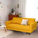 72 Inch Small Fabric Loveseat Sofa Couch with Wood Legs by LJGDeals