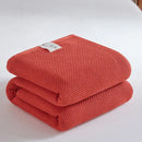 GobekUsa Cotton Honeycomb Towel Blanket for Single Double - Breathable Cozy Sofa Cover