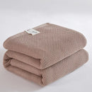 GobekUsa Cotton Honeycomb Towel Blanket for Single Double - Breathable Cozy Sofa Cover
