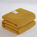 GobekUsa Cotton Honeycomb Towel Blanket for Single Double - Breathable Cozy Sofa Cover