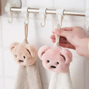 Soft cartoon bear microfiber hand towel 4 pack kitchen & bathroom by Decorbites
