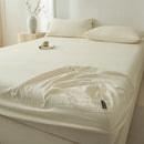 GobekUsa Cotton Fitted Sheet: Wrinkled Yarn, Nordic Comfort, All Seasons Bed Cover