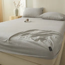 GobekUsa Cotton Fitted Sheet: Wrinkled Yarn, Nordic Comfort, All Seasons Bed Cover