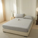 GobekUsa Cotton Fitted Sheet: Wrinkled Yarn, Nordic Comfort, All Seasons Bed Cover