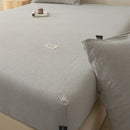 GobekUsa Cotton Fitted Sheet: Wrinkled Yarn, Nordic Comfort, All Seasons Bed Cover