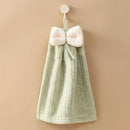 Soft pastel bowknot microfiber hand towels for kitchen and bathroom by Decorbites