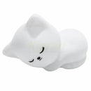 Soft white cat led night light bedroom silicone decor by Decorbites