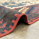 Cliff Ethnic Designed Wool Kilim 234x303 Cm