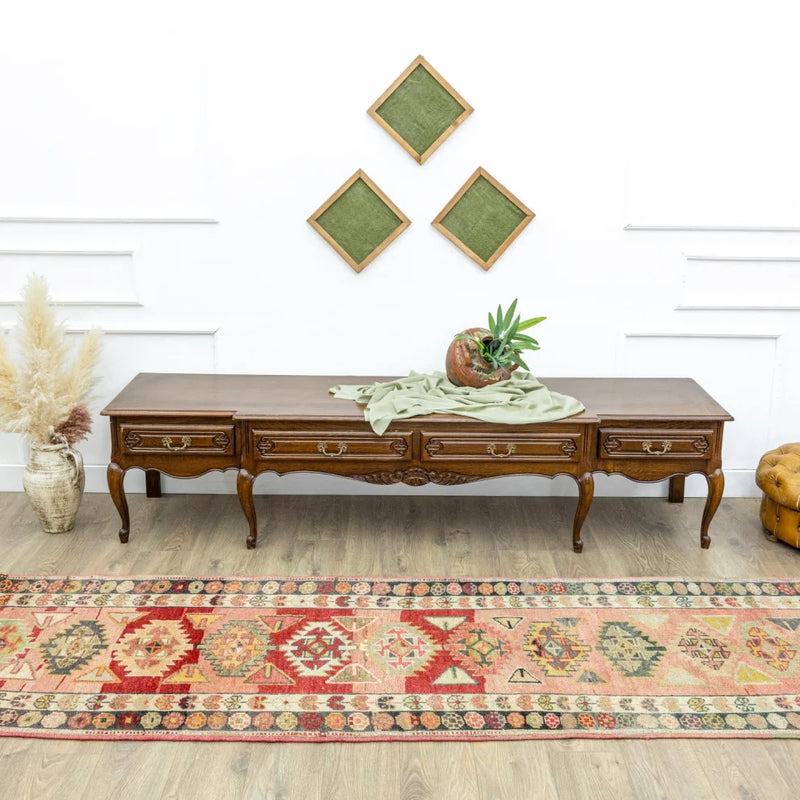 Edith Hand-woven Herki Runner 93x438 Cm