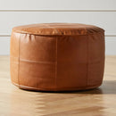 Leather Pouffe