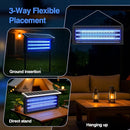 Solar Bug Zapper Outdoor, Wireless Portable Camping Mosquito Zapper 4500V For 3500 Sq.ft with Panel Sensor, Fly Traps with 10FT Extension Cord