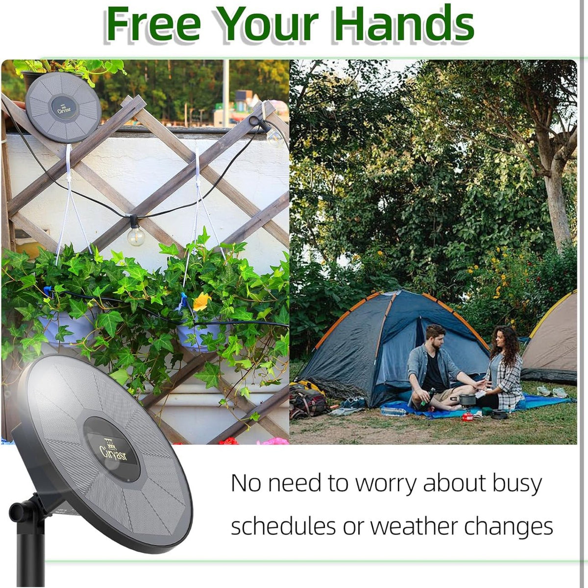 Solar Drip Irrigation System Kit, Automatic Watering System with 6 Timer Modes With 15 Heads, photo 4 of 8