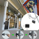 Solar Flag Pole Light, Flagpole Light Solar Powered, Super Bright PC Crystal LED Spotlight, Adjustable Bracket & Metal Clamp Fits 1-1.5" Flagpole