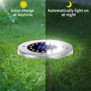 LumenX Solar Garden Disk Lights 16LED Solar Ground Lights Underground Lights,4 Pack-20 Lumen