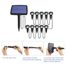 Solar In-Ground String Pathway Lights 10-in-1