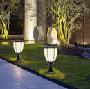 Solar Lamp Post Lights ,Outdoor Aluminum Floor Lamp,Waterproof Solar Powered Street Lights for Garden, Pathway, Driveway, Front/ Back Door, Warm White Solar Post Light,Replaceable Bulb(2 Pack)