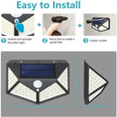 GobekUsa Solar LED Outdoor Lights Set for Garden with Motion Sensor