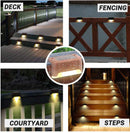 GobekUsa Solar LED Outdoor Stair Lights Set