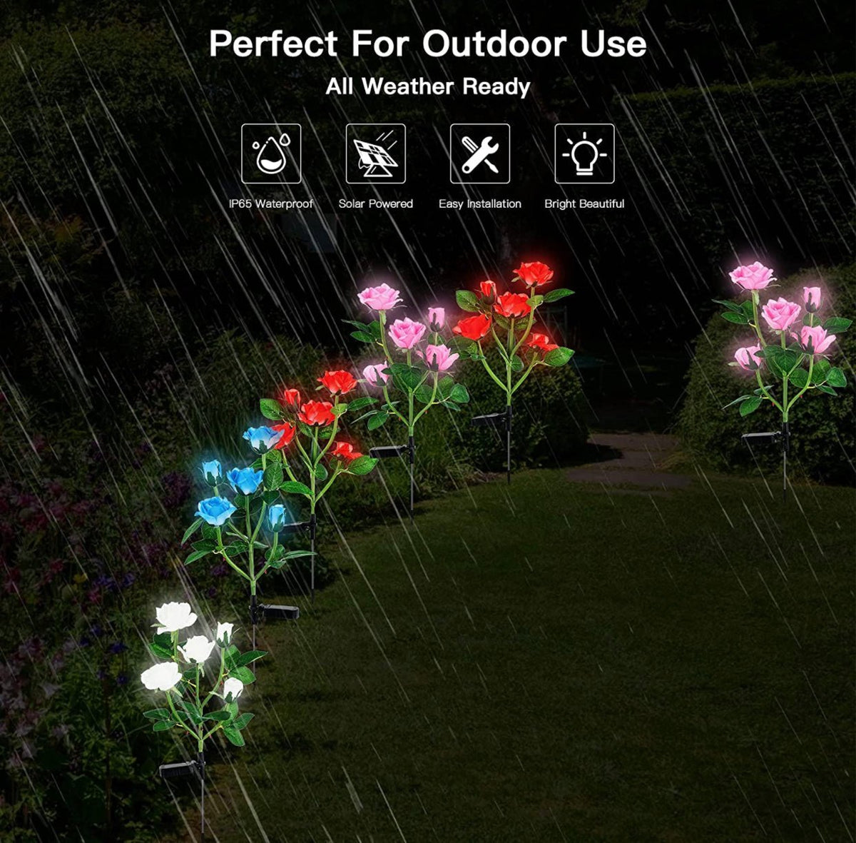 Solar LED Rose Flower Light (2 Pack), photo 18 of 18