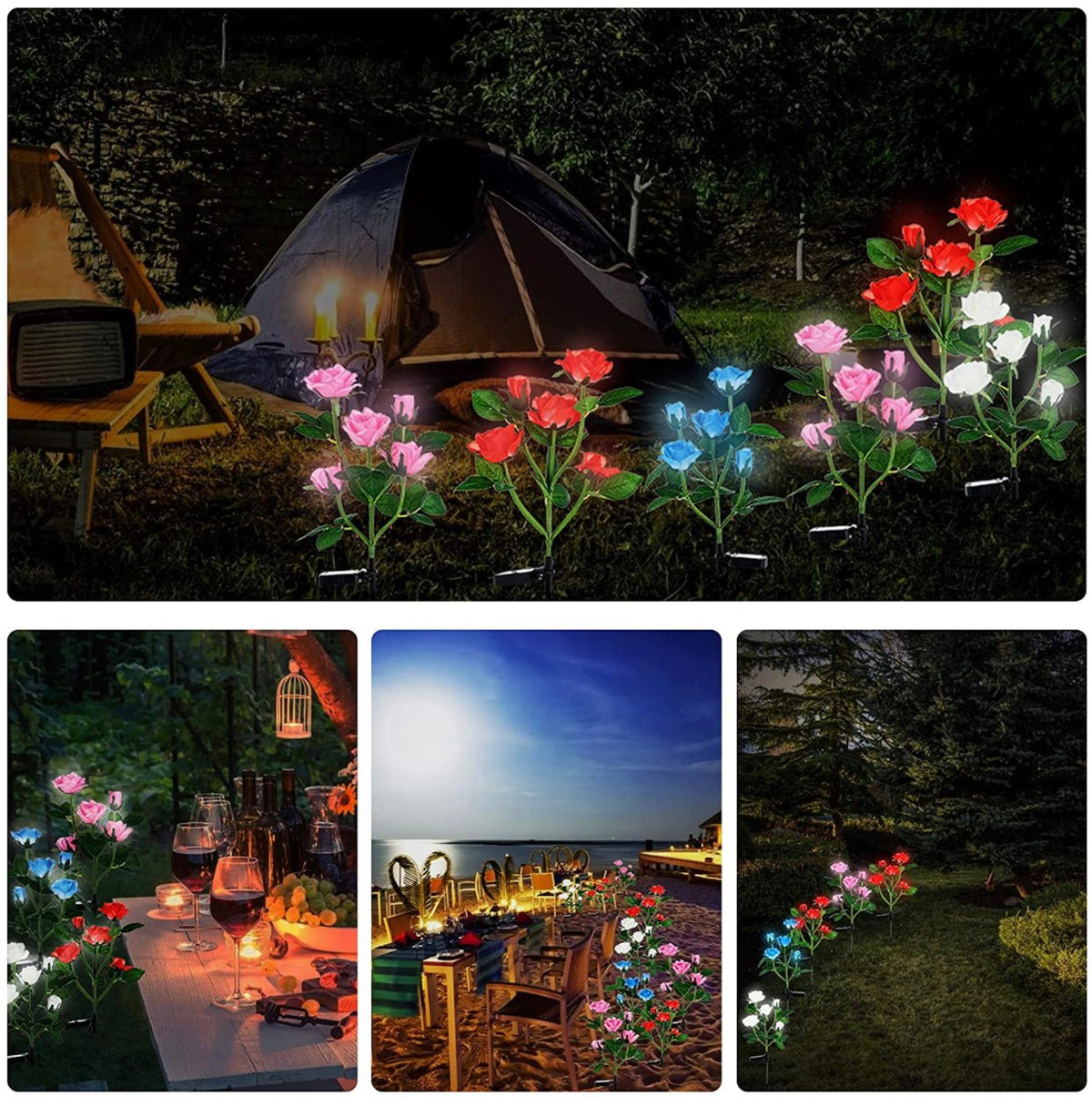 Solar LED Rose Flower Light (2 Pack), photo 16 of 18
