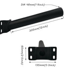 Solar Lighting Mounting Bracket Extension Pole Kit Wall Black Metal Pipes Barn Lights Fixture Antenna Adaptor Outdoor Arm for Street Light,Wall Mounted Tire,Barn Lamp,Post Tree