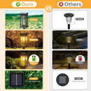 GobekUsa Solar Lights Pack, Super Bright 12Hrs