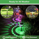 GobekUsa Solar Pathway Lights 6 Pack, Color Changing & Warm White LED, Waterproof