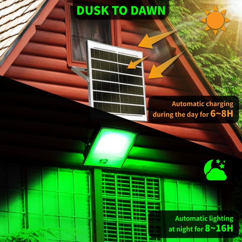 Solar Green Floodlight for Night Hunting -10,000 lumens