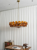 Solaris Disc Murano Glass Chandelier