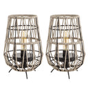 Set of 2 Solar Lantern Outdoor Table Lamp Outside Hanging Solar Lights