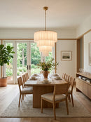 Murano White Glass Tubes Chandelier