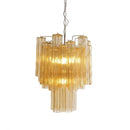 Solene Tiered Amber Glass Chandelier