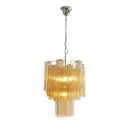 Solene Tiered Amber Glass Chandelier