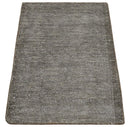 Solid 2x3 Brown Hand Knotted Entryway Silk Area Rug | TRD29784