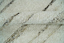 Solid 5x8 and 8x10 Ivory and brown Woolen Chunky and Soft Berber Area Rug | BER4
