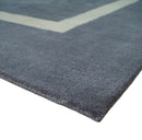 Solid 8x10 Gray and Beige Handmade Modern Scandinavian Wool Area Rug | SOL1